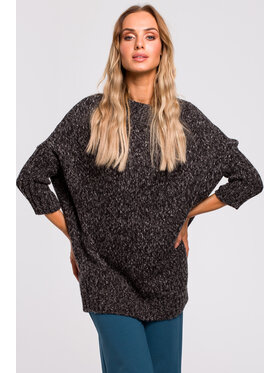 Made of Emotion Made of Emotion Sweter M470 Czarny Casual Fit