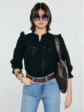 BIG STAR BIG STAR Bluzka BOHNA_906_140 Czarny Regular Fit