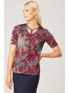 QUIOSQUE QUIOSQUE Bluzka ELPASO BLOUSE Bordowy Regular Fit
