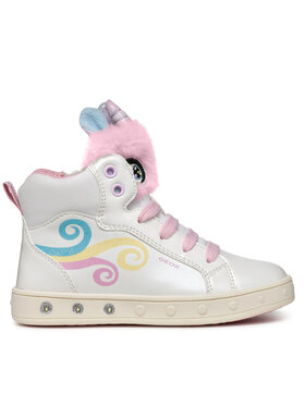 Geox Geox Tenisice J Skylin Girl J468WA 0NFBH C0653 D Bijela