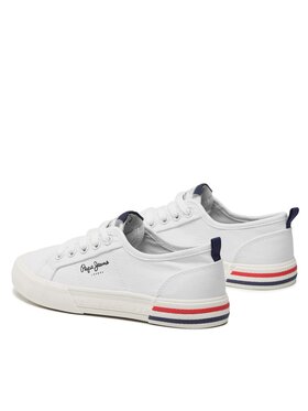 Pepe Jeans Tenis Superge Brady Basic G PGS30561 Bela