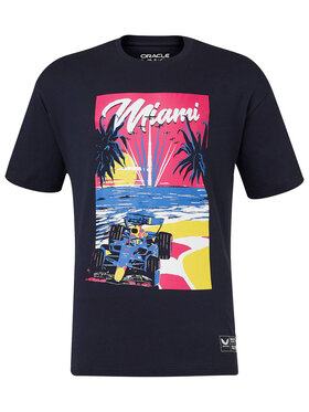 Red Bull Racing Red Bull Racing T-Shirt Special Edition Miami GP 2024 Granatowy Regular Fit