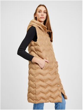 Orsay Orsay Bezrękawnik 808006-085000__36 Brązowy Regular Fit