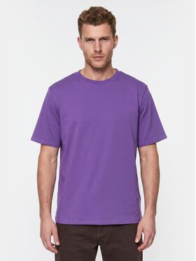 BASICLO BASICLO T-Shirt W-2031-1503 Fioletowy Oversize