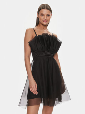 Rinascimento Rinascimento Коктейлна рокля CFC0117834003 Черен Regular Fit