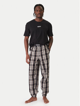 BOSS BOSS Pijama Easy Long 50535875 Negru Loose Fit