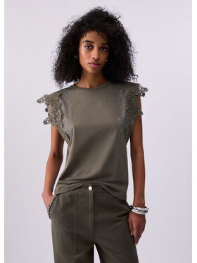 Liu Jo Liu Jo Top WA6311J388590822 Zielony Regular Fit