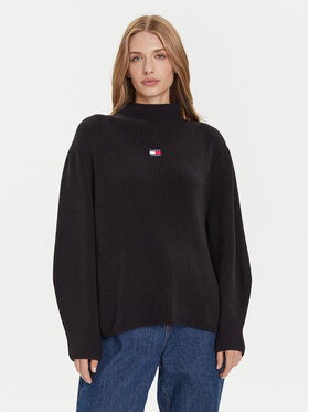 Tommy Jeans Tommy Jeans Sweter Badge DW0DW21676 Czarny Relaxed Fit