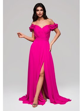Ombre Ombre Sukienka wieczorowa LA-OM-DLR141 Różowy Regular Fit