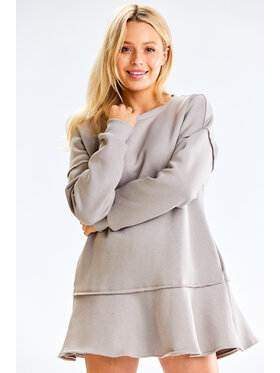 Infinite You Infinite You Vestito di maglia M330 Grigio Basic Fit