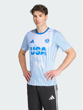 adidas adidas Koszulka techniczna USA Jersey Biały Regular Fit
