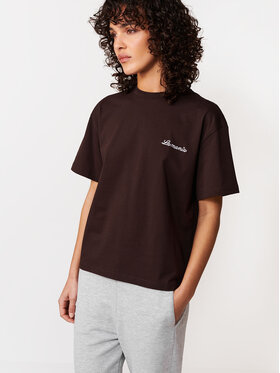 La Mania La Mania T-Shirt CARENA Brązowy Basic Fit