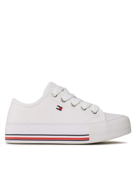 Tommy Hilfiger Tommy Hilfiger Scarpe da ginnastica Low Cut Lace-Up Sneaker T3A9-32677-0890 M Bianco