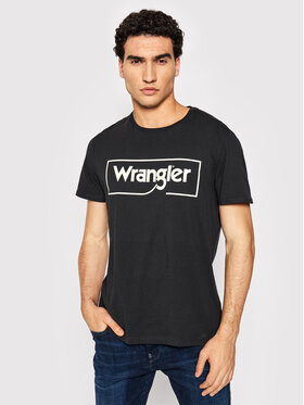 Wrangler Wrangler Tricou Frame Logo W7H3D3XV6 Negru Regular Fit