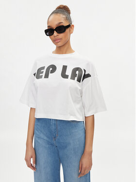 Replay Replay T-Shirt W3798N.000.23608P Biały Relaxed Fit