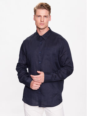 Guess Guess Camicia Island M2YH44 WERX0 Blu scuro Slim Fit