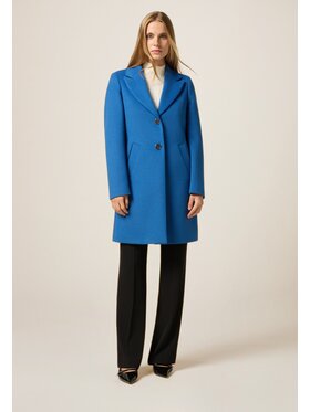 Oltre Oltre Cappotto 8723R001290N004 Turchese Regular Fit