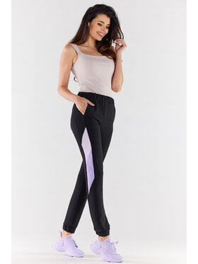Awama Awama Spodnie damskie A498 Czarny Basic Fit