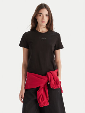 Tommy Jeans Tommy Jeans Póló Linear DW0DW21964 Fekete Regular Fit