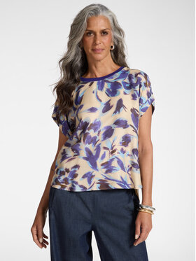 Elena Mirò Elena Mirò T-Shirt G084Z000603N002 Fioletowy Regular Fit