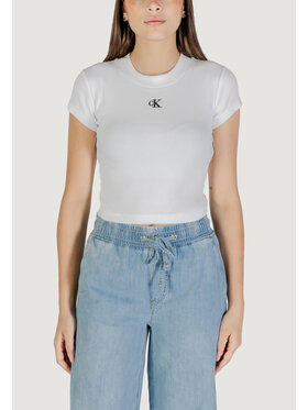 Calvin Klein Jeans Calvin Klein Jeans T-shirt CK RIB BABY TEE Bianco Rib Fit