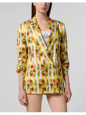 PHILIPP PLEIN PHILIPP PLEIN Marynarka 30512 Żółty Loose Fit
