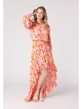 LAURELLA LAURELLA Spódnica Laurella 7UL015410 Pomarańczowy Regular Fit