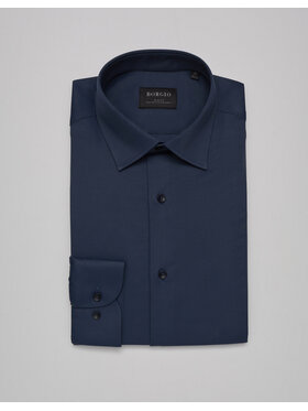 Borgio Borgio Koszula lumia Granatowy Slim Fit