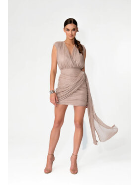Aurora Aurora Sukienka wieczorowa Mia Champagne Beżowy Feminine Fit