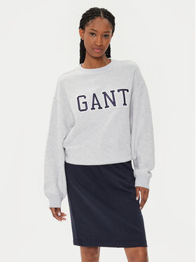 Gant Gant Džemperis Logo 4200840 Pilka Relaxed Fit