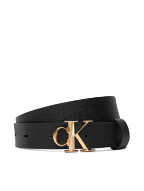 Calvin Klein Calvin Klein Дамски колан Facet Ck Buckle Pebble 25Mm LV04F7060G Черен