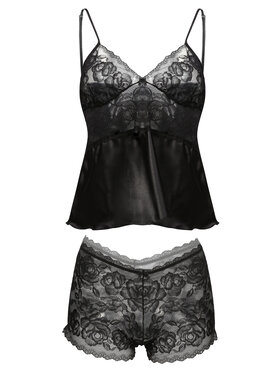 DKaren Lingerie DKaren Lingerie Komplet bielizny Adelaide Czarny Classic Fit