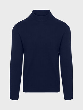 Evenemen Evenemen Sweter Półgolf Granatowy Slim Fit