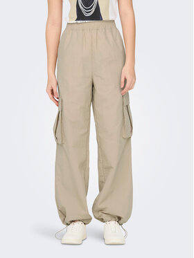 ONLY ONLY Kalhoty z materiálu 15288248 Béžová Cargo Fit