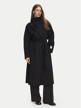 Calvin Klein Calvin Klein Wollmantel Hero LV040WL571 Schwarz Regular Fit