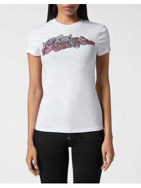 PHILIPP PLEIN PHILIPP PLEIN T-Shirt 9915 Biały Skin Tight Fit