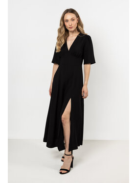Awama Awama Sukienka koktajlowa A715 Czarny Basic Fit