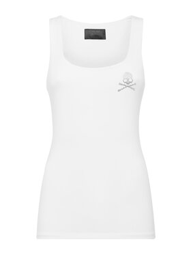 PHILIPP PLEIN PHILIPP PLEIN Top 3547 Biały Regular Fit