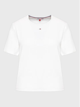 Tommy Jeans Curve Tommy Jeans Curve Тишърт Essential DW0DW15108 Бял Regular Fit