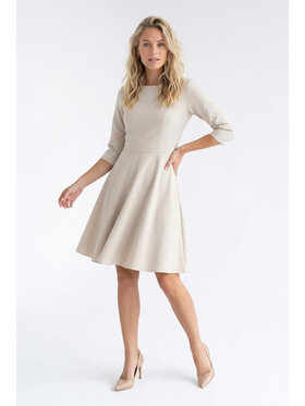 FIGL FIGL Φόρεμα κοκτέιλ M1341 Μπεζ Regular Fit