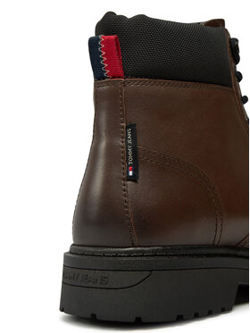 Tommy Jeans Pohodni čevlji Tjm Lace Up Boot EM0EM01446 Rjava