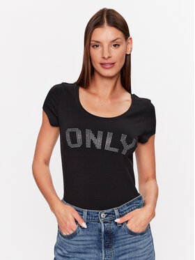 ONLY ONLY T-Shirt 15316416 Černá Slim Fit