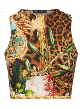 PHILIPP PLEIN PHILIPP PLEIN Tank top 2157 Kolorowy Skin Tight Fit