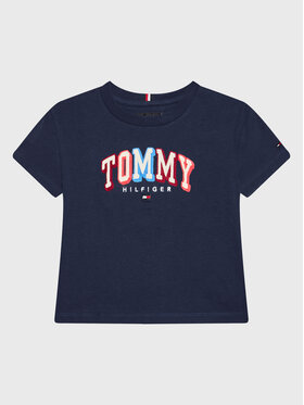 Tommy Hilfiger Tommy Hilfiger T-shirt Chainstitch KB0KB07798 M Tamnoplava Regular Fit
