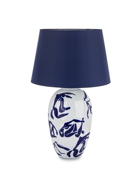 MIAhome MIAhome Lampka nocna Lampa stołowa ceramiczna z kloszem DIVA Niebieski