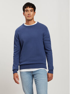 Cross Jeans Cross Jeans Sweter 34252-005 Niebieski Reglan Fit