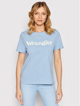 Wrangler Wrangler T-Shirt Della W7N4GHB40 Modrá Regular Fit