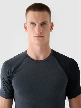 4F 4F Funkčné tričko 4FWAW24TFTSM0955-20M Čierna Slim Fit