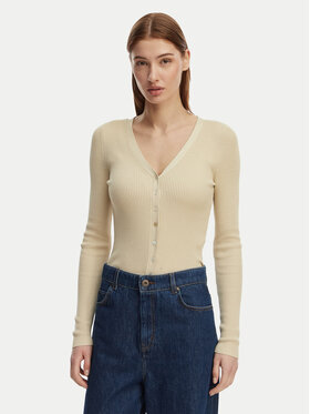 ONLY ONLY Pletena jopica Mist 15363392 Bež Slim Fit