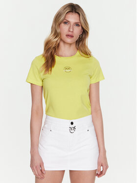 Pinko Pinko T-Shirt Bussolotto 100355 Zielony Regular Fit